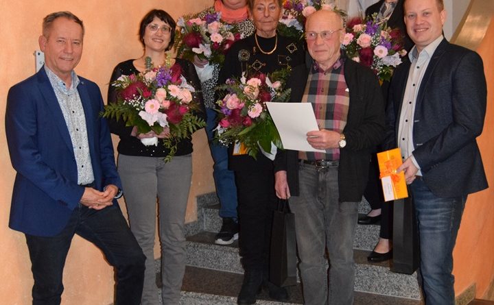 Die geehrten des Neujahrsempfang