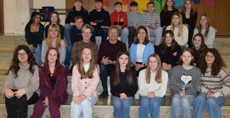 Eine Schulklasse der Mittelschule Wertingen