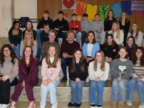 Eine Schulklasse der Mittelschule Wertingen